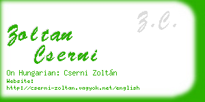 zoltan cserni business card