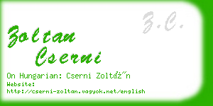 zoltan cserni business card